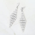 Marquise CZ Chandelier Drop Evening Earrings